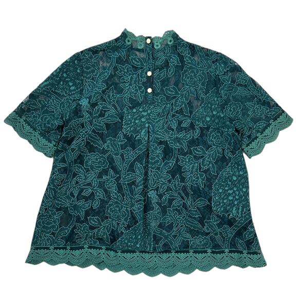 Anthropologie HD Lace Meadows Blouse - Picture 9 of 9